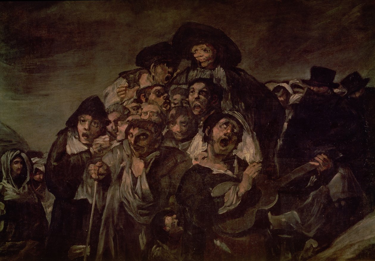 Pielgrzymka do sadzawki San Isidro, detal, 1821 (detal z 38639) autorstwa Francisco de Goya
