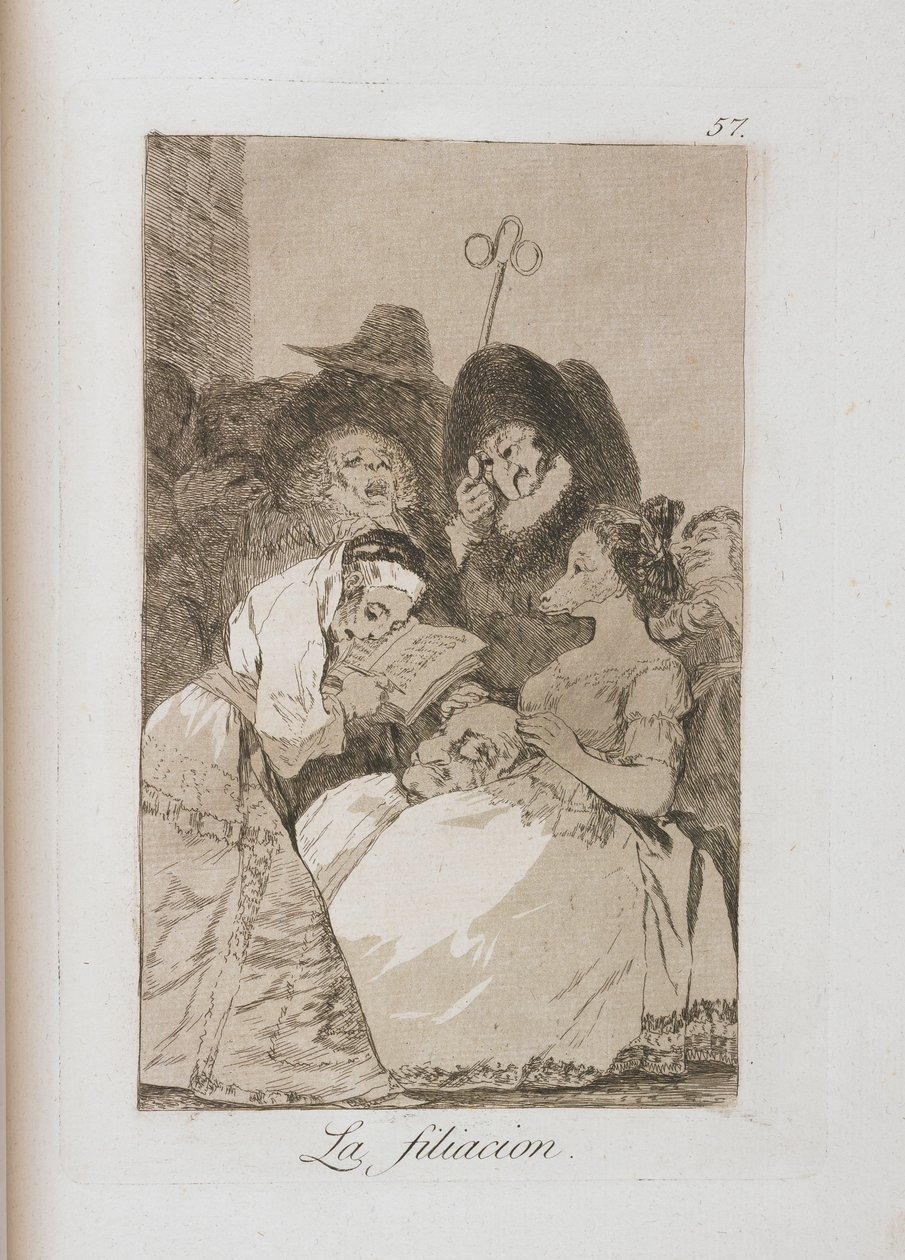 Talerz z Los Caprichos, 1797-1798 autorstwa Francisco de Goya