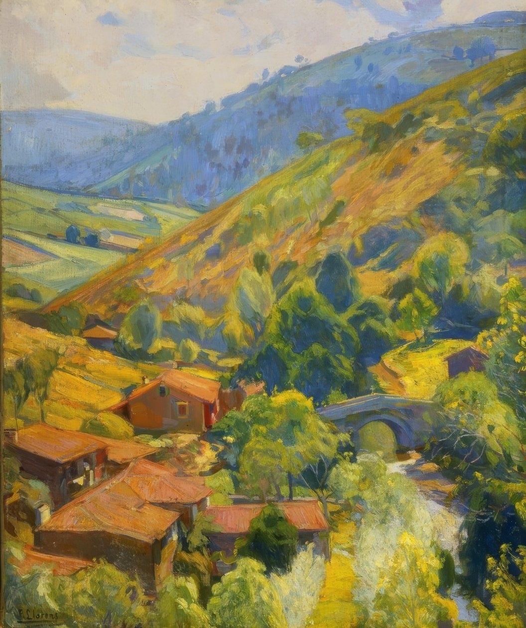 Rio Mandeo autorstwa Francisco Llorens Diaz