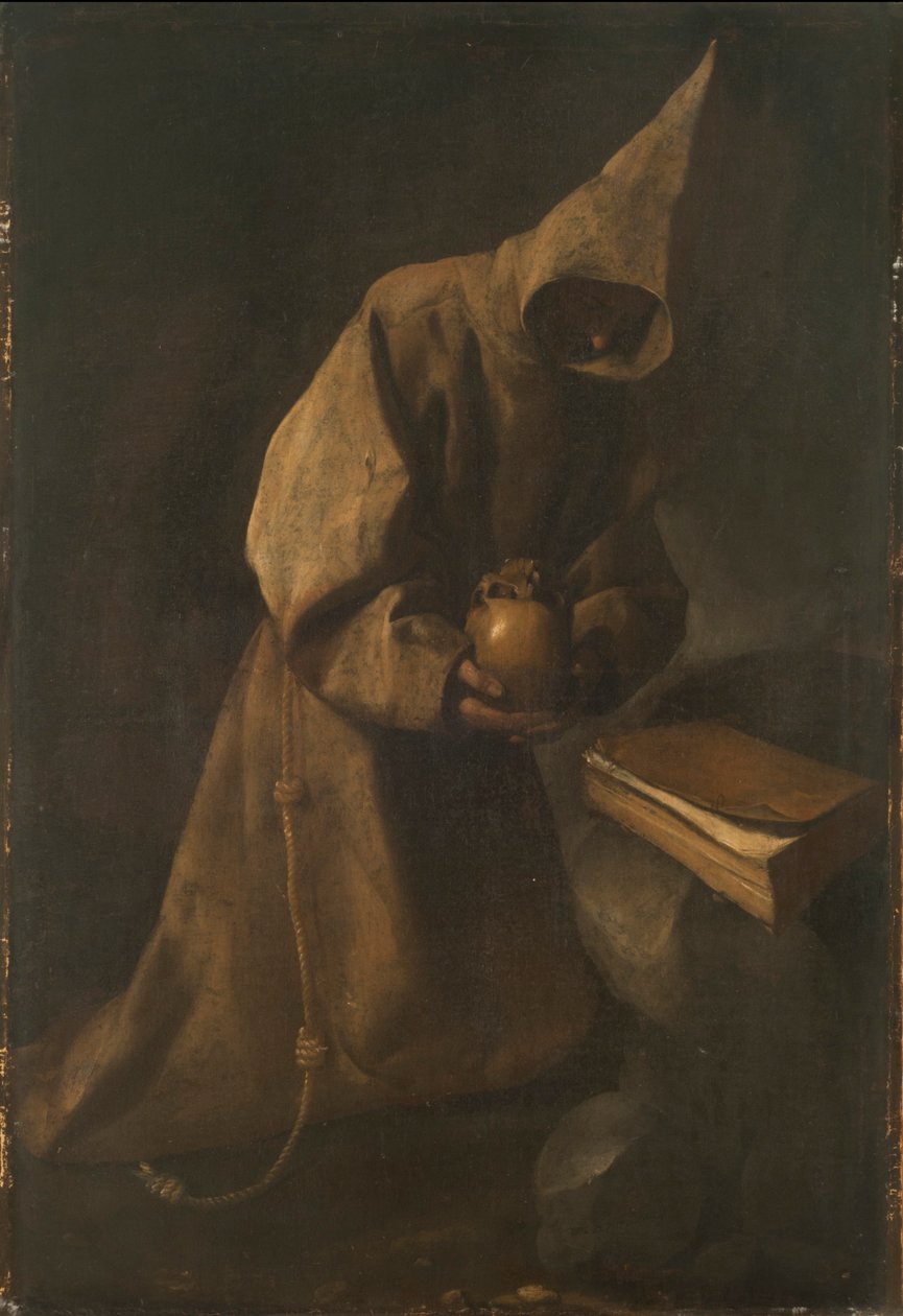 Św. Franciszek w Medytacji, 1632. autorstwa Francisco de Zurbaran