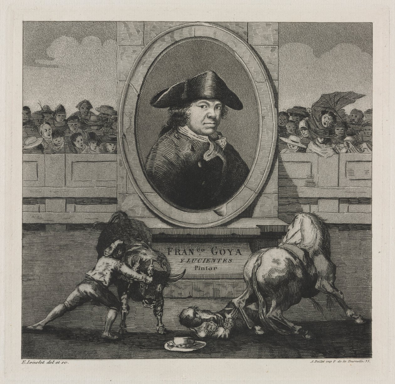 Walki byków: Frontyspis, 1876. autorstwa Francisco de Goya