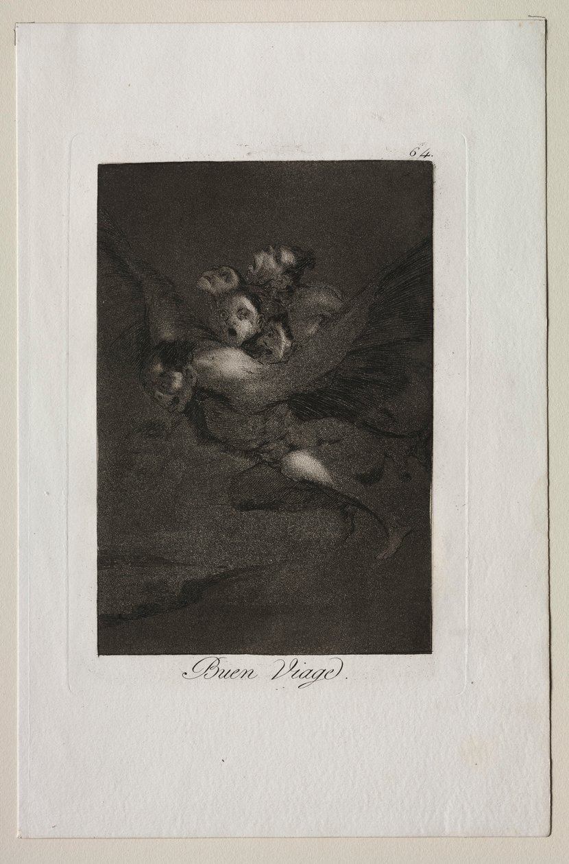 Caprichos: Bon Voyage!. autorstwa Francisco de Goya