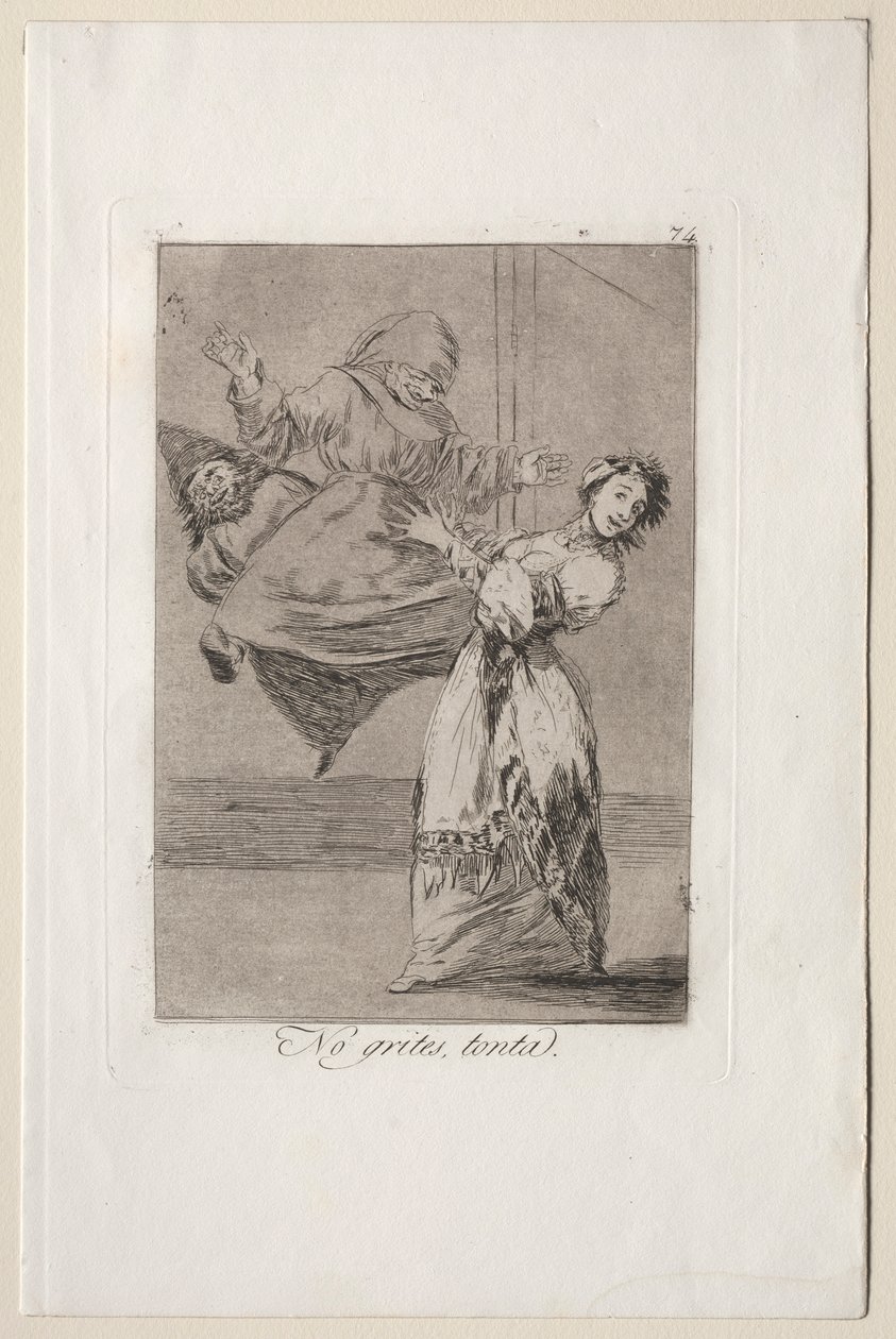 Caprichos: Nie krzycz głupio. autorstwa Francisco de Goya