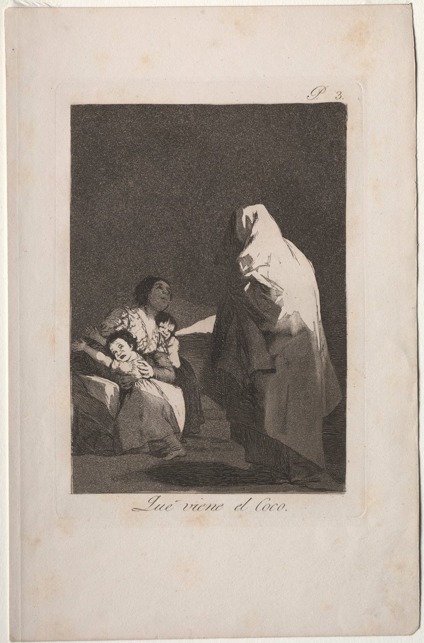 Caprichos: Tu przychodzi Bóg. autorstwa Francisco de Goya