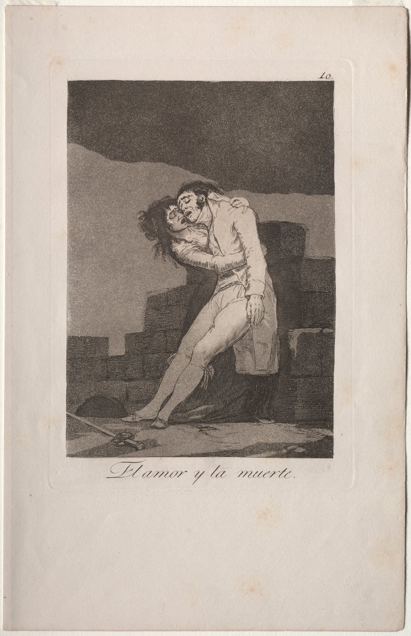 Caprichos: miłość i śmierć autorstwa Francisco de Goya