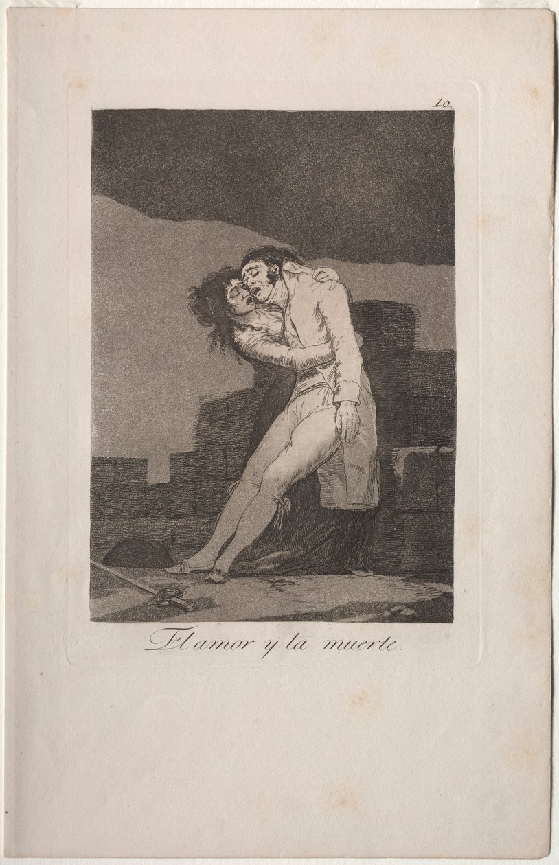 Caprichos: miłość i śmierć. autorstwa Francisco de Goya