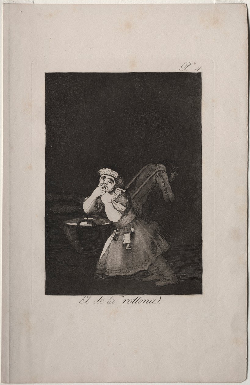 Caprichos: Chłopiec niani. autorstwa Francisco de Goya
