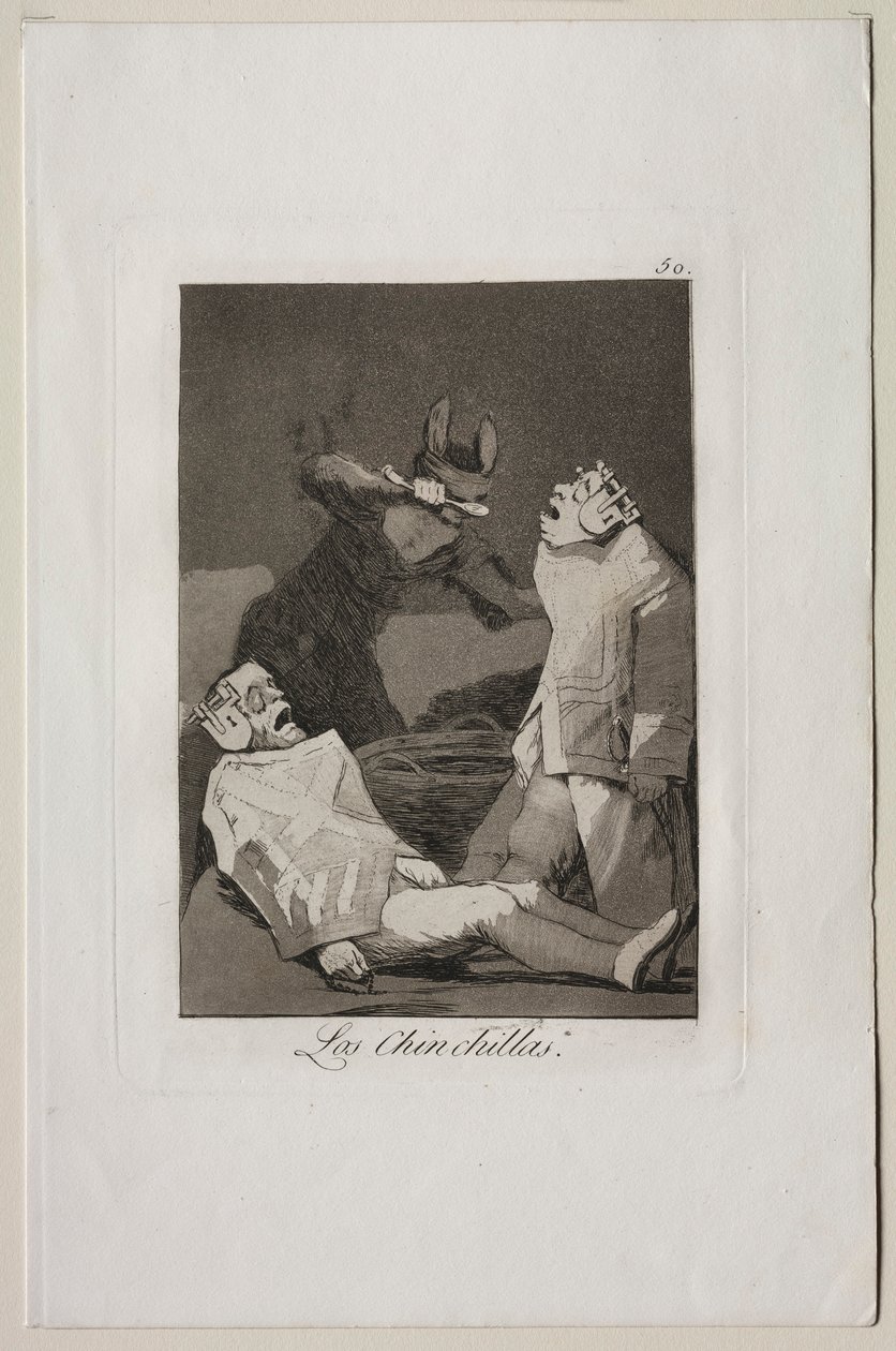 Caprichos: Szynszyle. autorstwa Francisco de Goya
