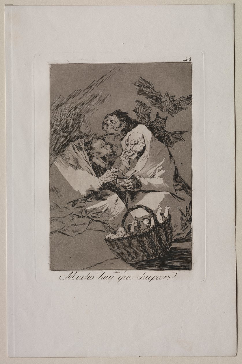 Caprichos: jest mnóstwo do ssania autorstwa Francisco de Goya
