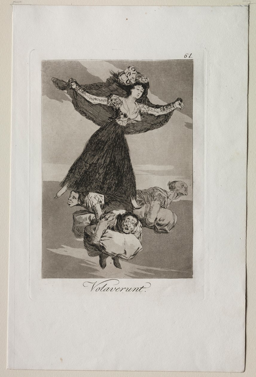 Caprichos: polecieli. autorstwa Francisco de Goya
