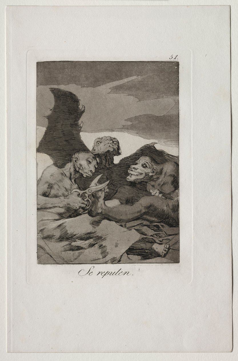 Caprichos: Oni się ozdobią. autorstwa Francisco de Goya