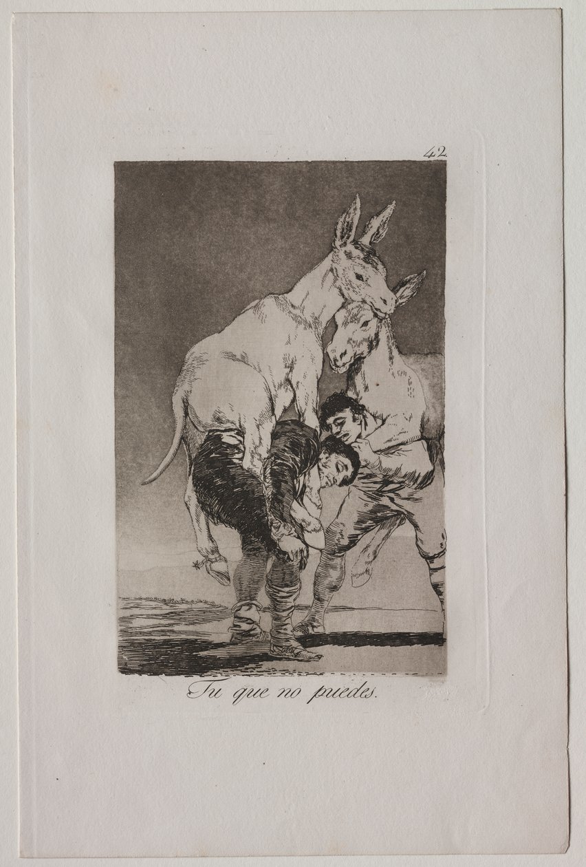Caprichos: Ty, który nie potrafisz autorstwa Francisco de Goya