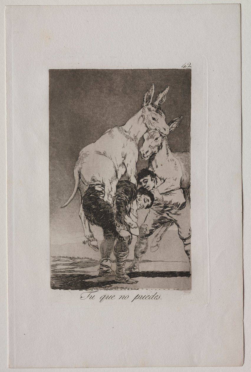 Caprichos: Ty, który nie możesz. autorstwa Francisco de Goya