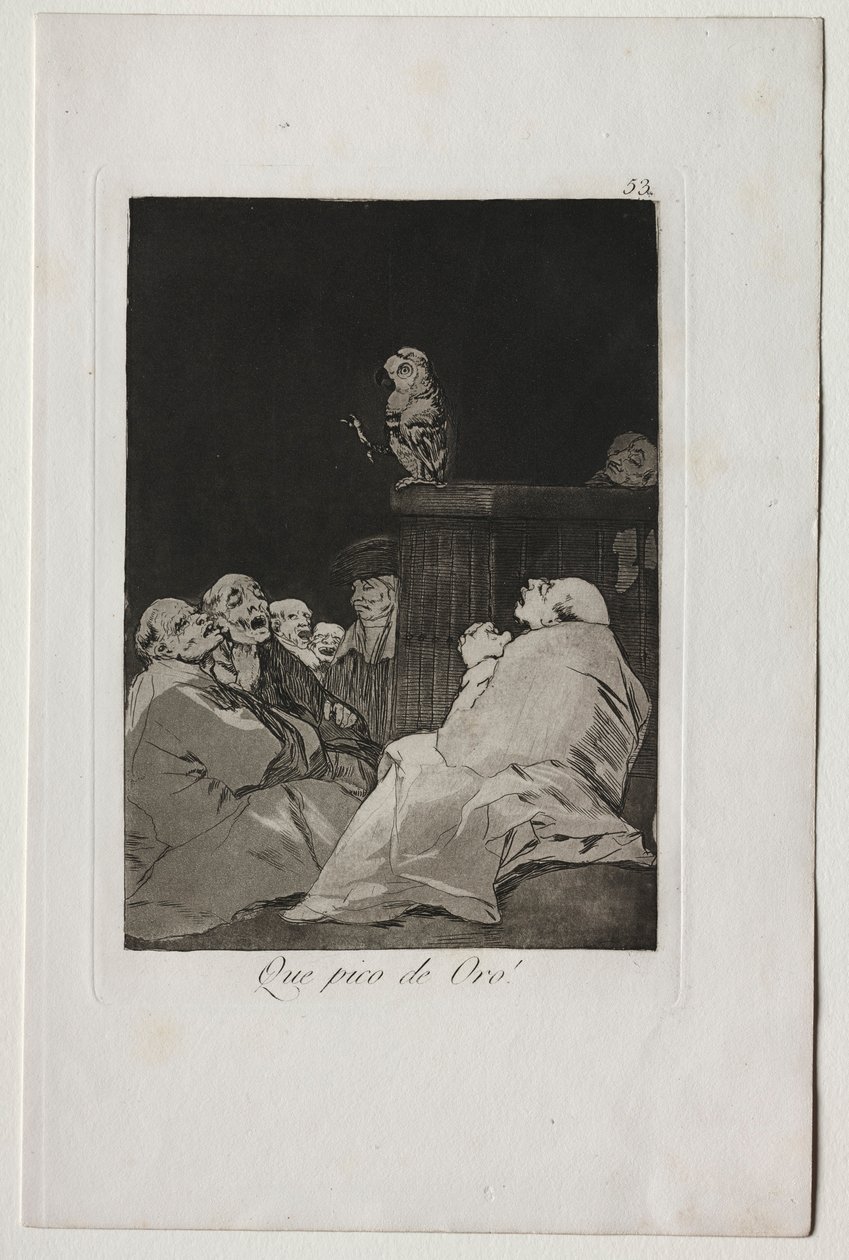 Caprichos: Co za Złoty Dziób!. autorstwa Francisco de Goya