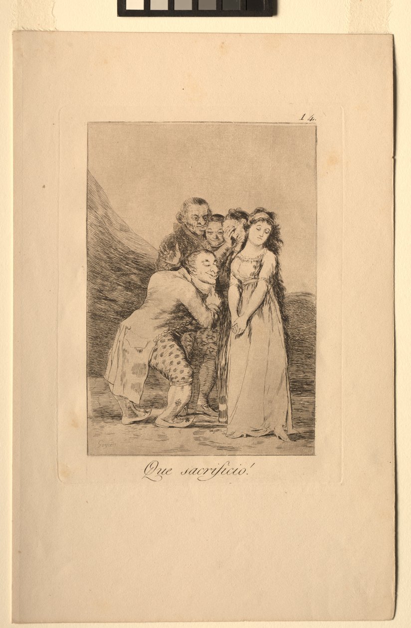 Caprichos: Co za ofiara!. autorstwa Francisco de Goya