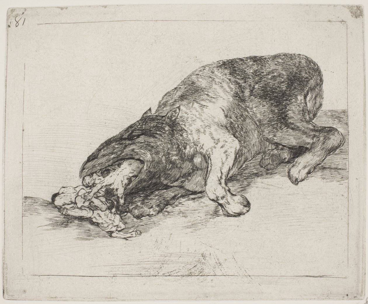 Dziki potwór (81) autorstwa Francisco de Goya