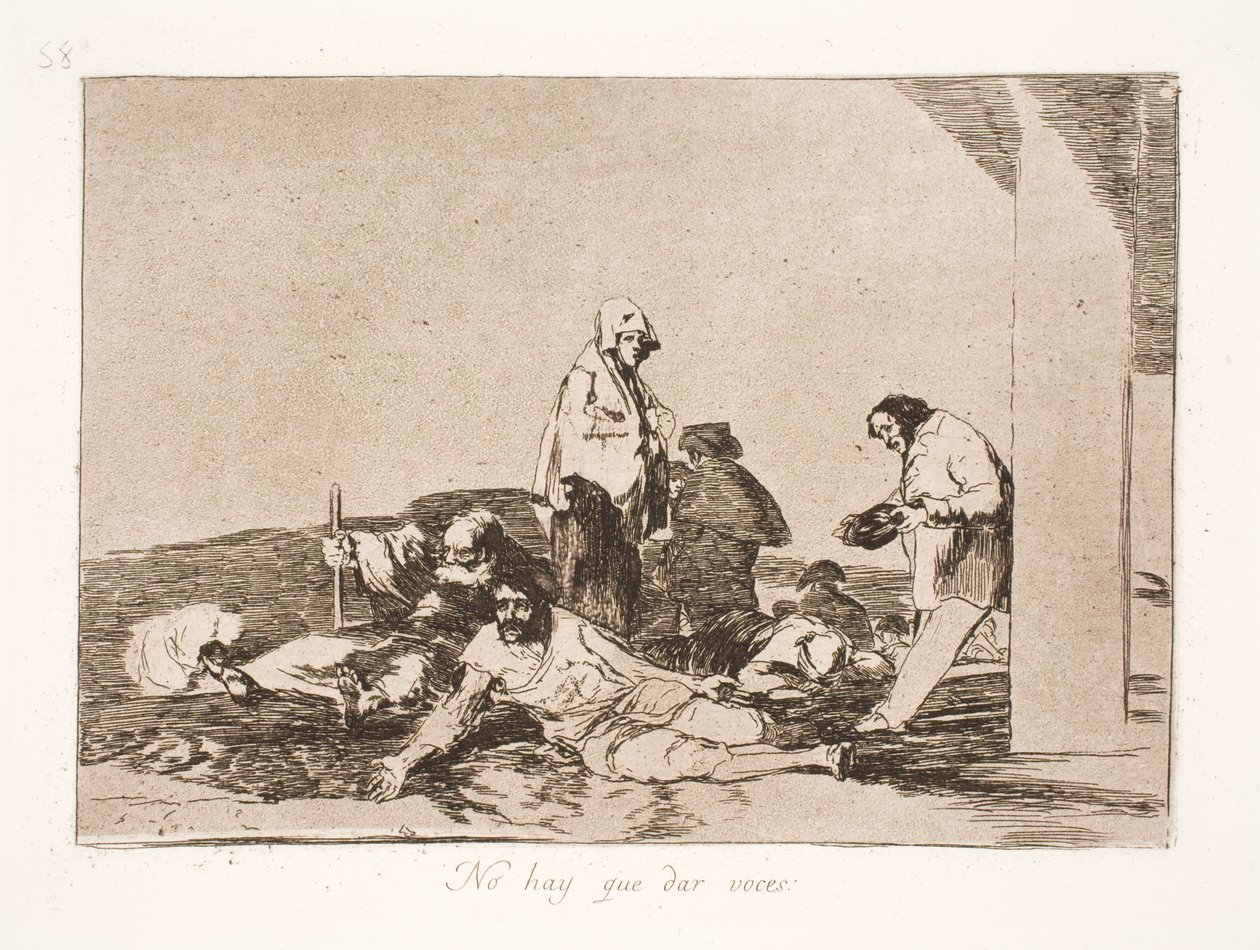 Jaki jest pożytek z narzekania (58) autorstwa Francisco de Goya
