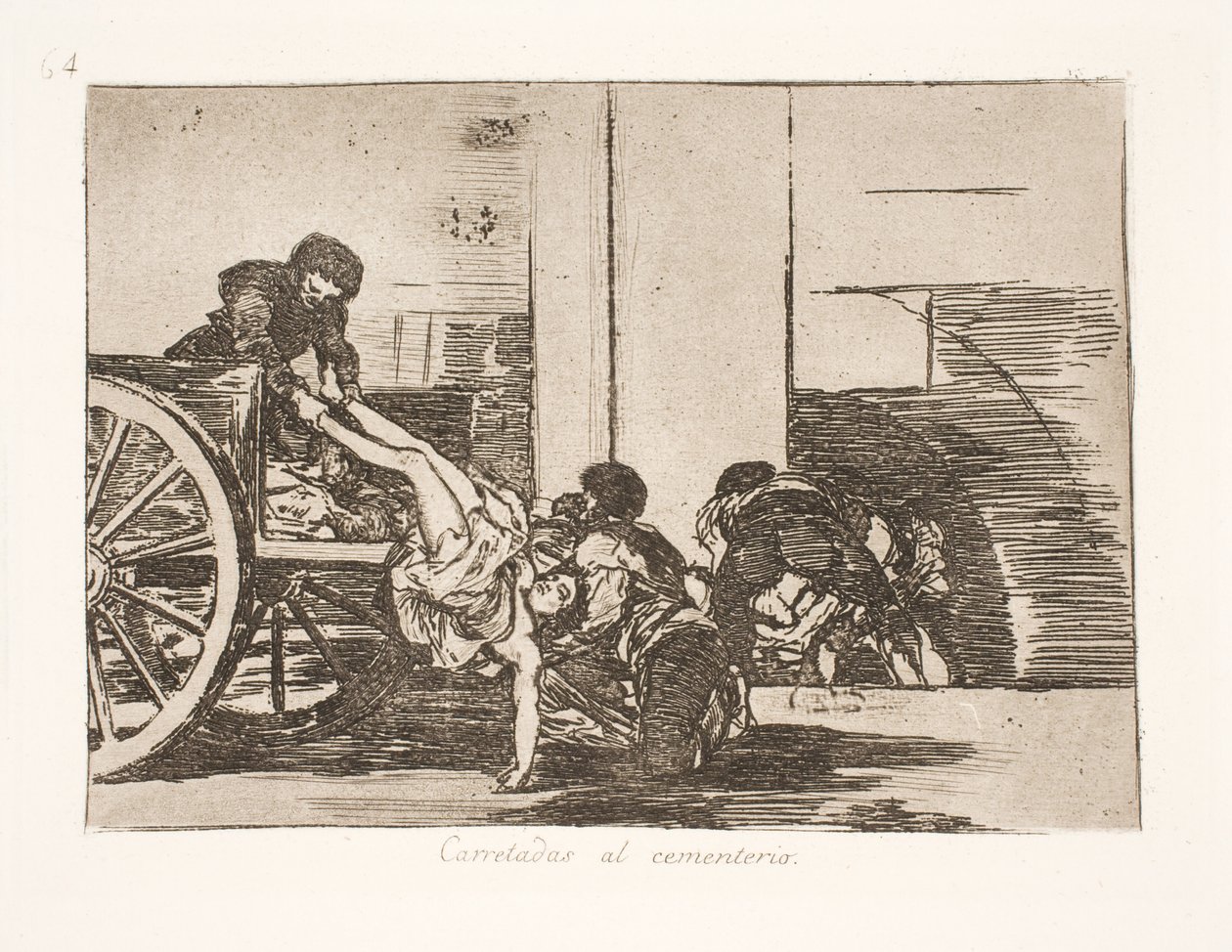 Pędzona wozem na cmentarz (64) autorstwa Francisco de Goya