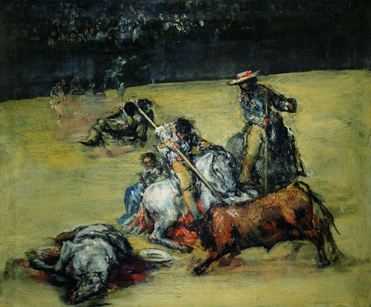 Walka byków, ok.1825 autorstwa Francisco de Goya