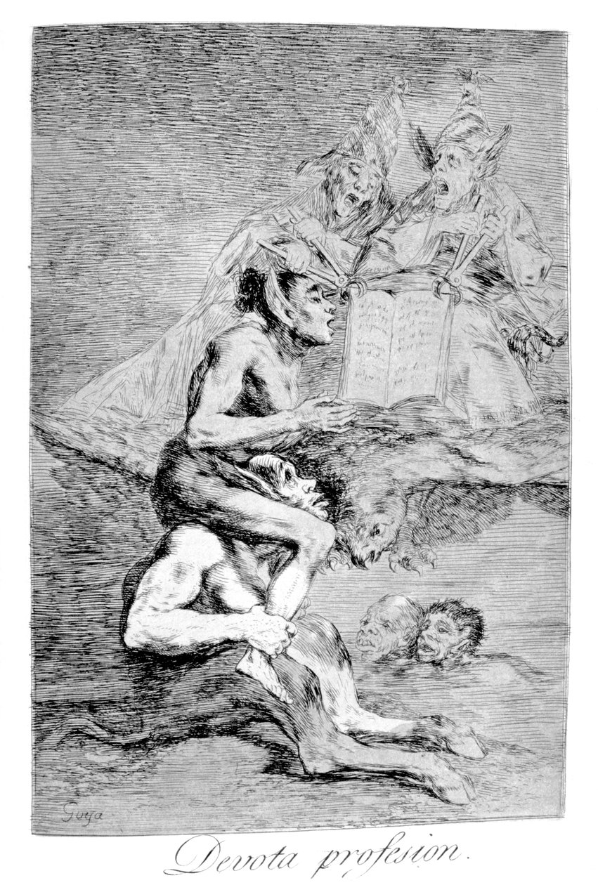 Zawód pobożny, 1799 autorstwa Francisco de Goya