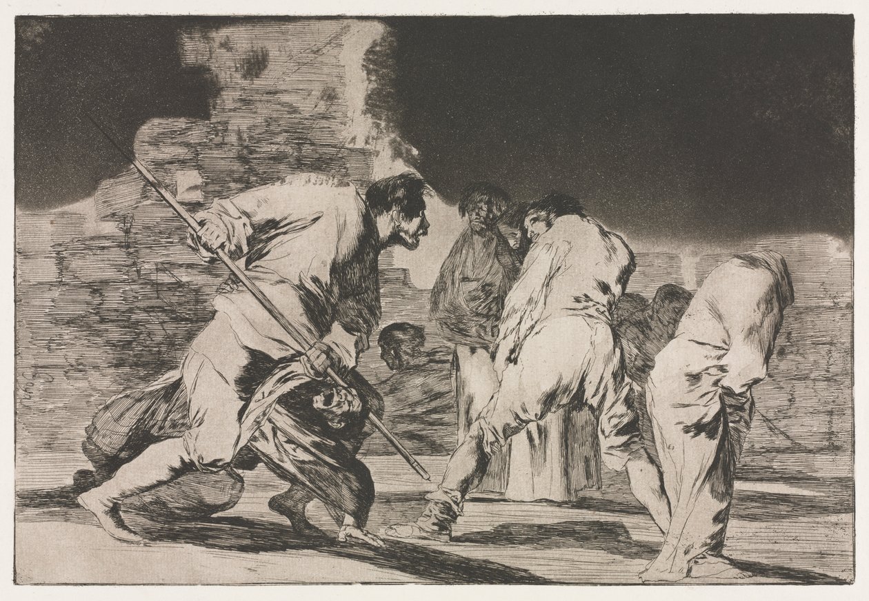 Przysłowia: szaleństwo furii autorstwa Francisco de Goya