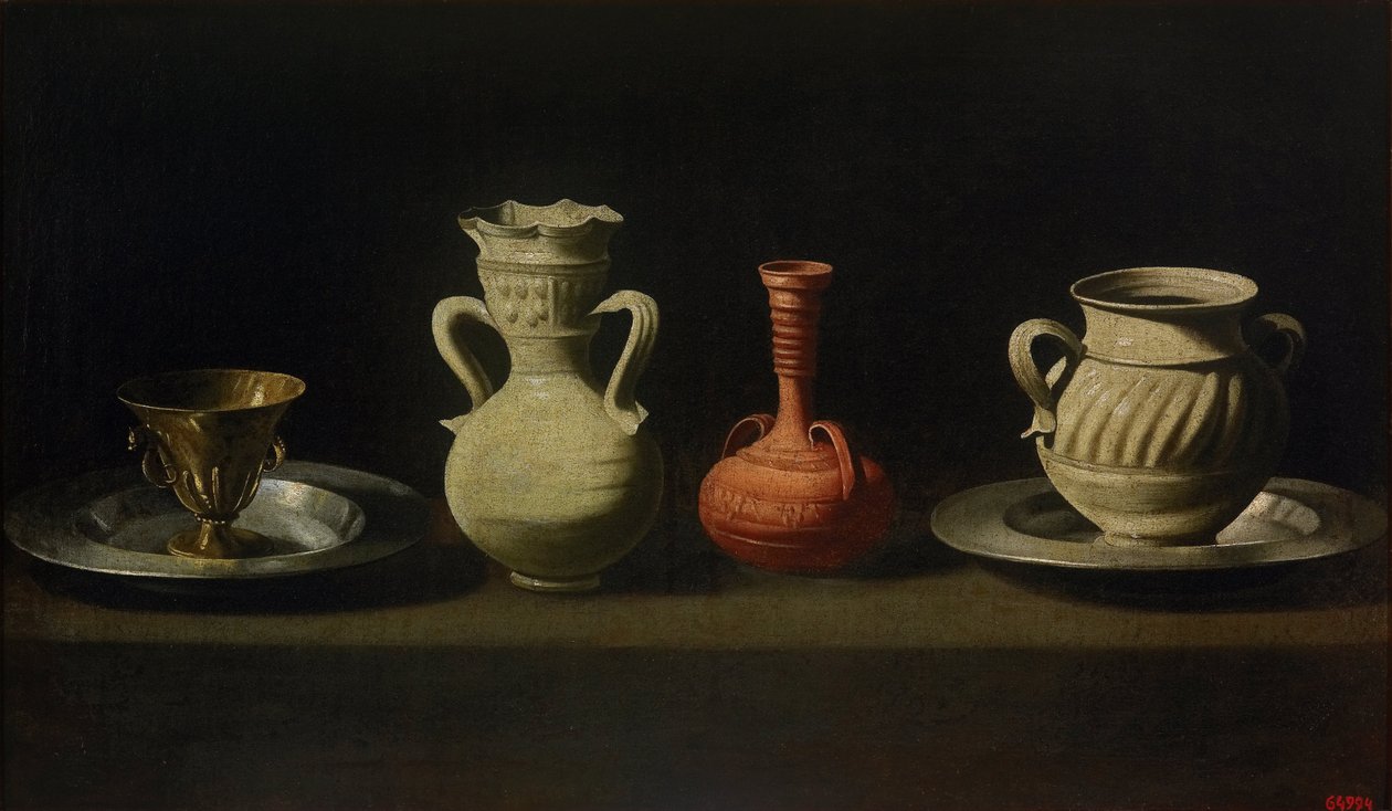 Martwa natura z czterema naczyniami autorstwa Francisco de Zurbaran