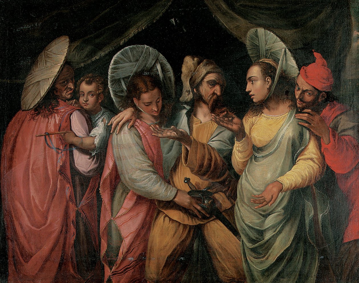 Scena z Commedia dell"Arte autorstwa Franco Flemish School