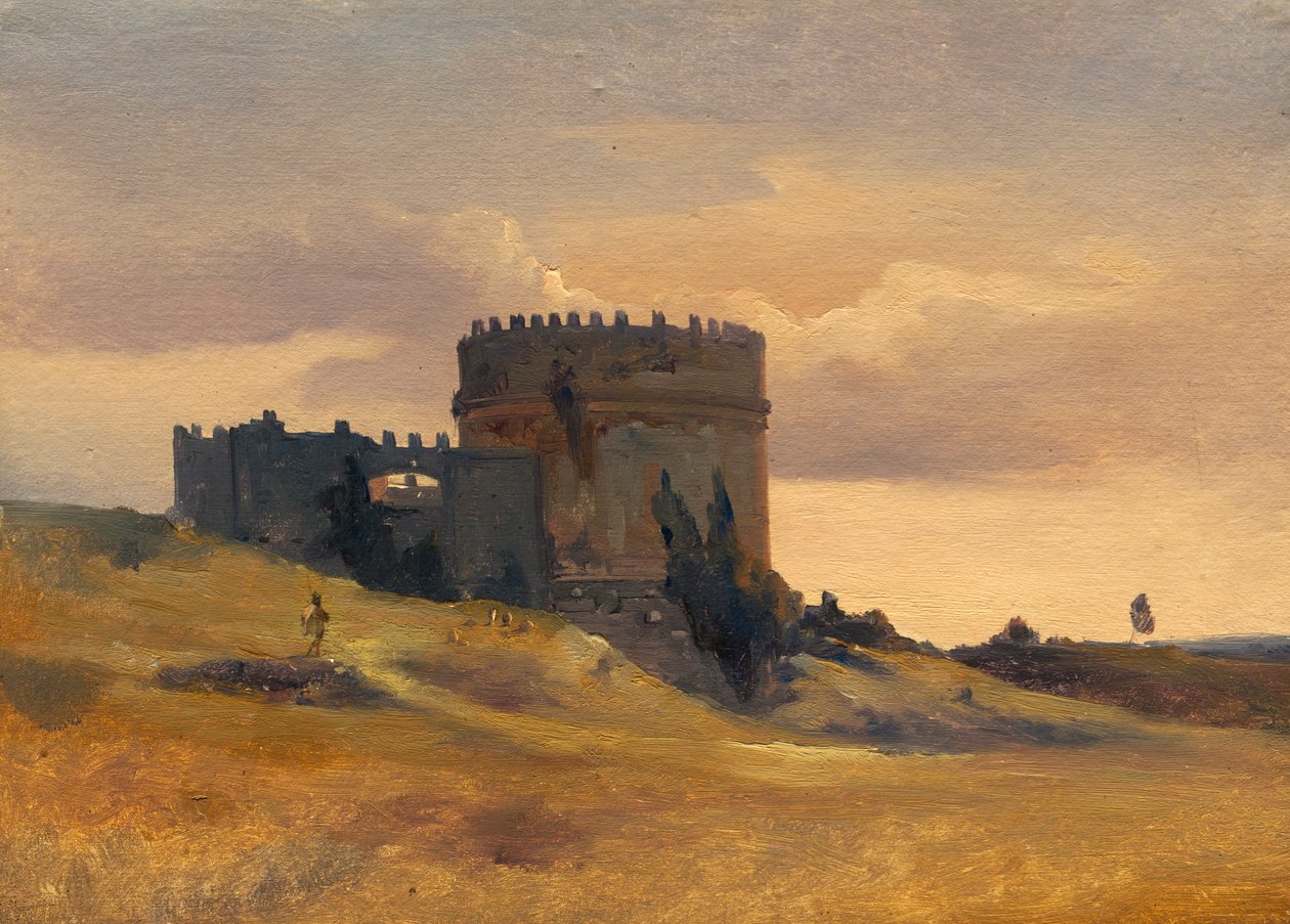 Grób Cecaelii Metelli, ok. 1830 r. autorstwa Francois Antoine Leon Fleury