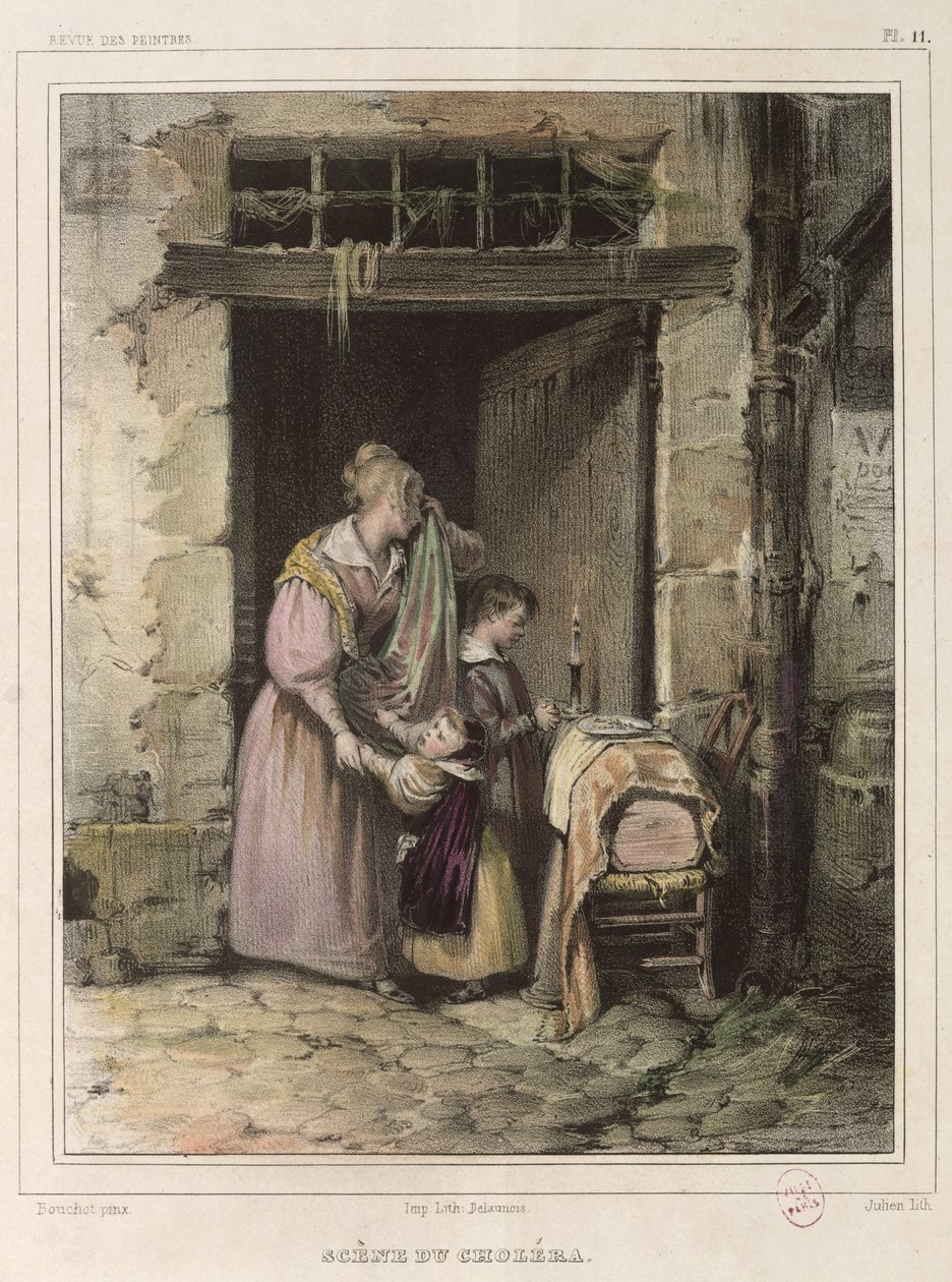 Scena cholery, wyryta przez Juliena, 1832 autorstwa Francois Bouchot
