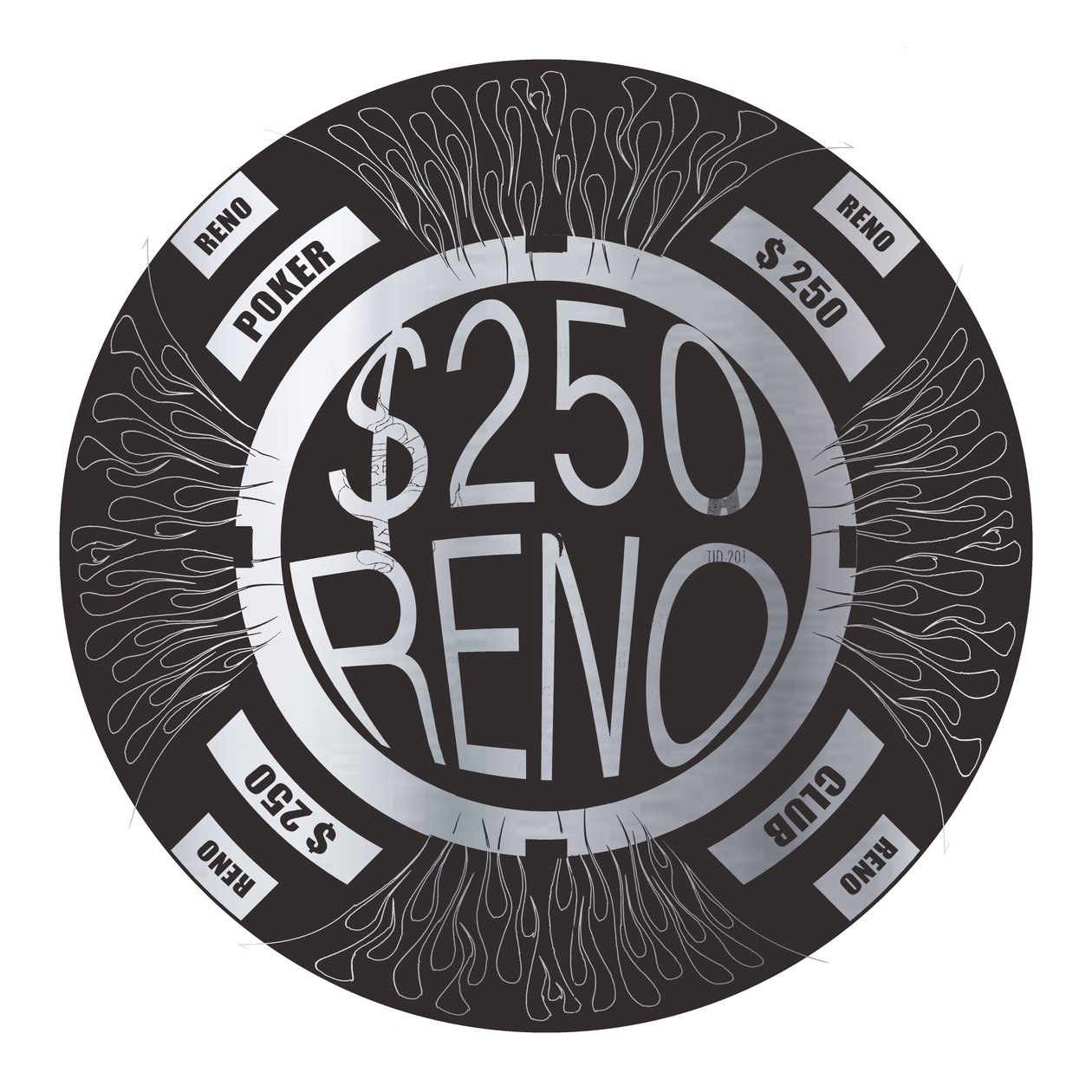 PokerChip $250, 2015, cyfrowy autorstwa Francois Domain