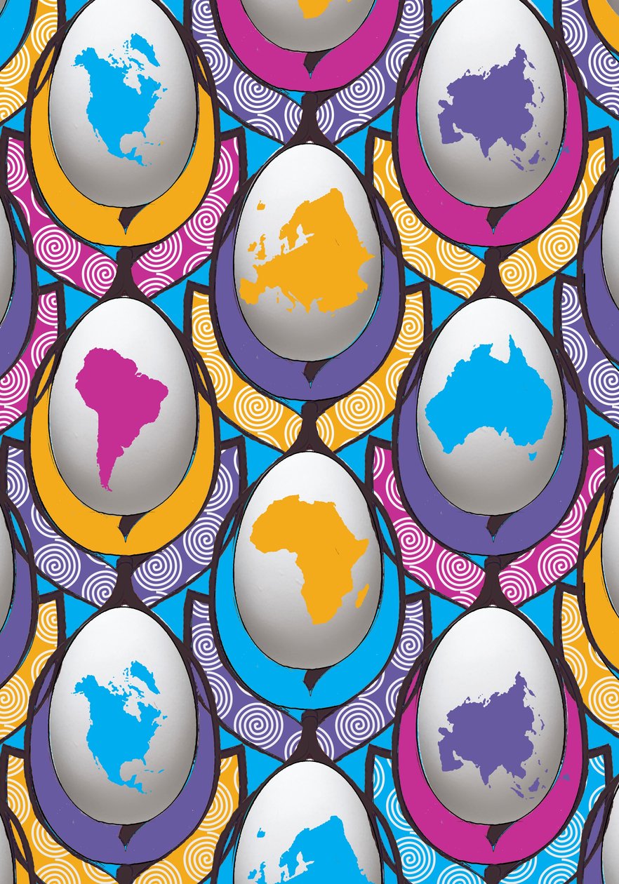 WorldWideEgg, 2015, (cyfrowy) autorstwa Francois Domain