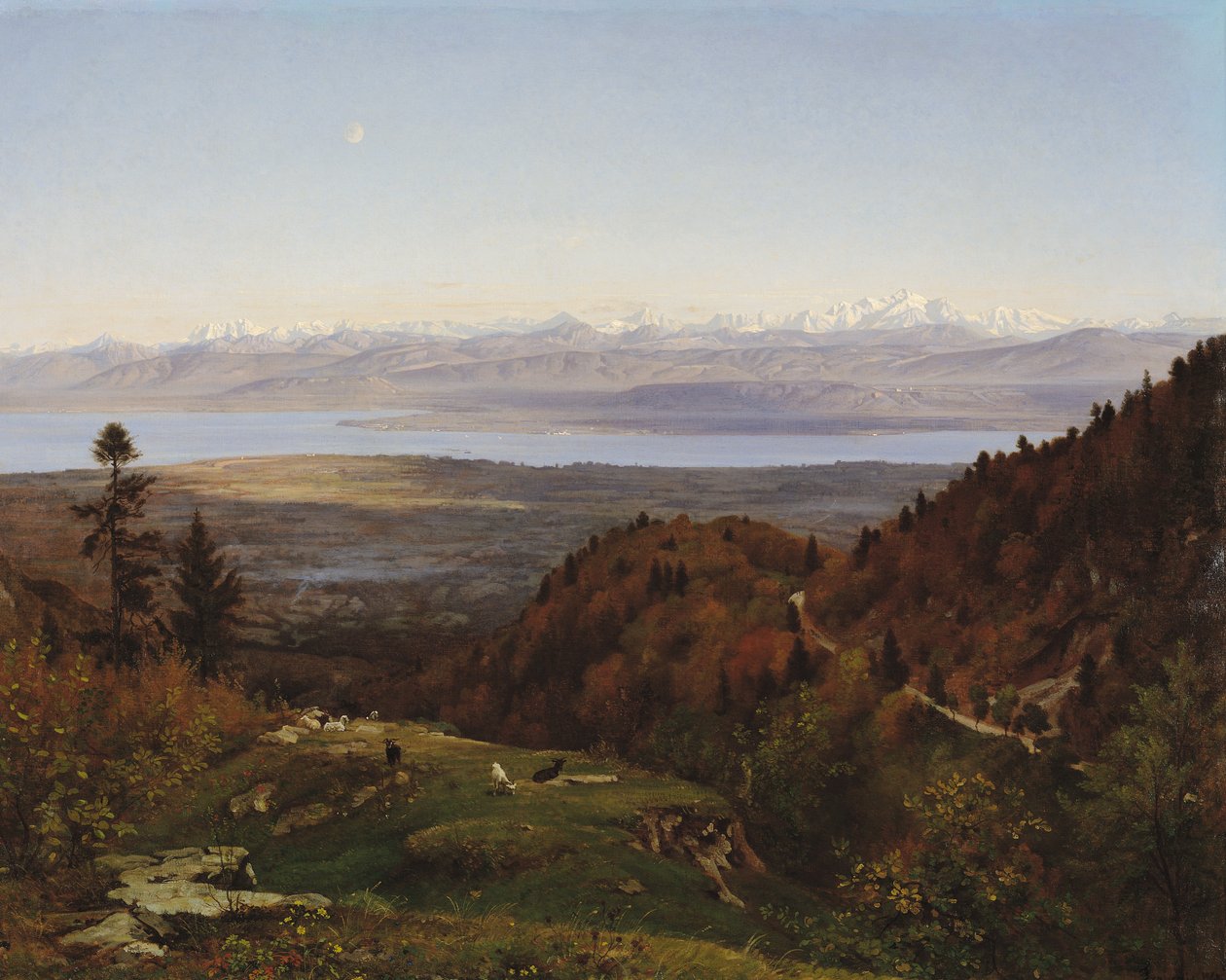 Mont-Blanc widziany z Saint-Cergues, 1869 autorstwa Francois Louis Francais