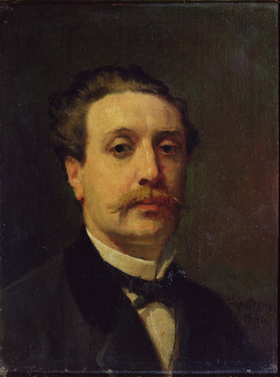 Portret Guy de Maupassant (1850-93) 1876 autorstwa Francois Nicolas Augustin Feyen Perrin
