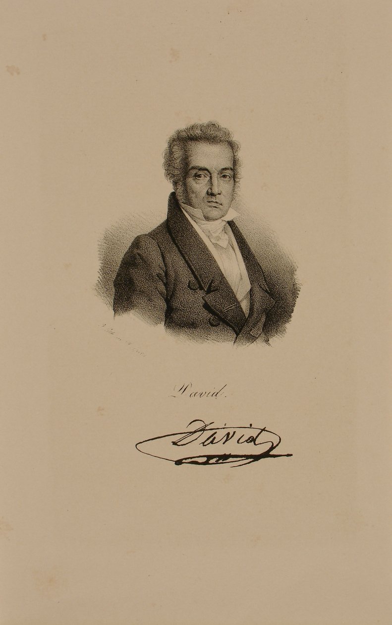 Jacques Louis David (1748-1825) autorstwa Francois Seraphin Delpech