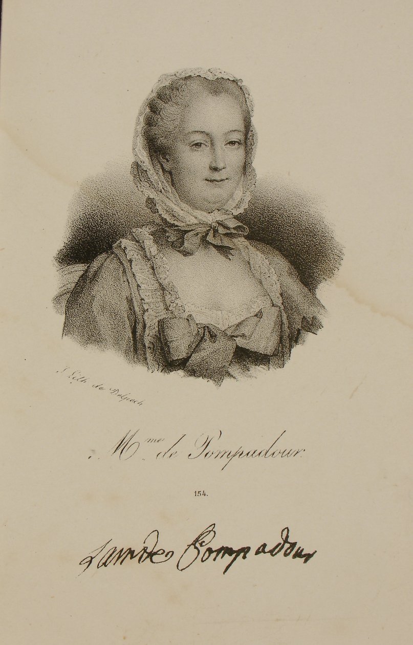 Portret markizy de Pompadour (1721-64) autorstwa Francois Seraphin Delpech