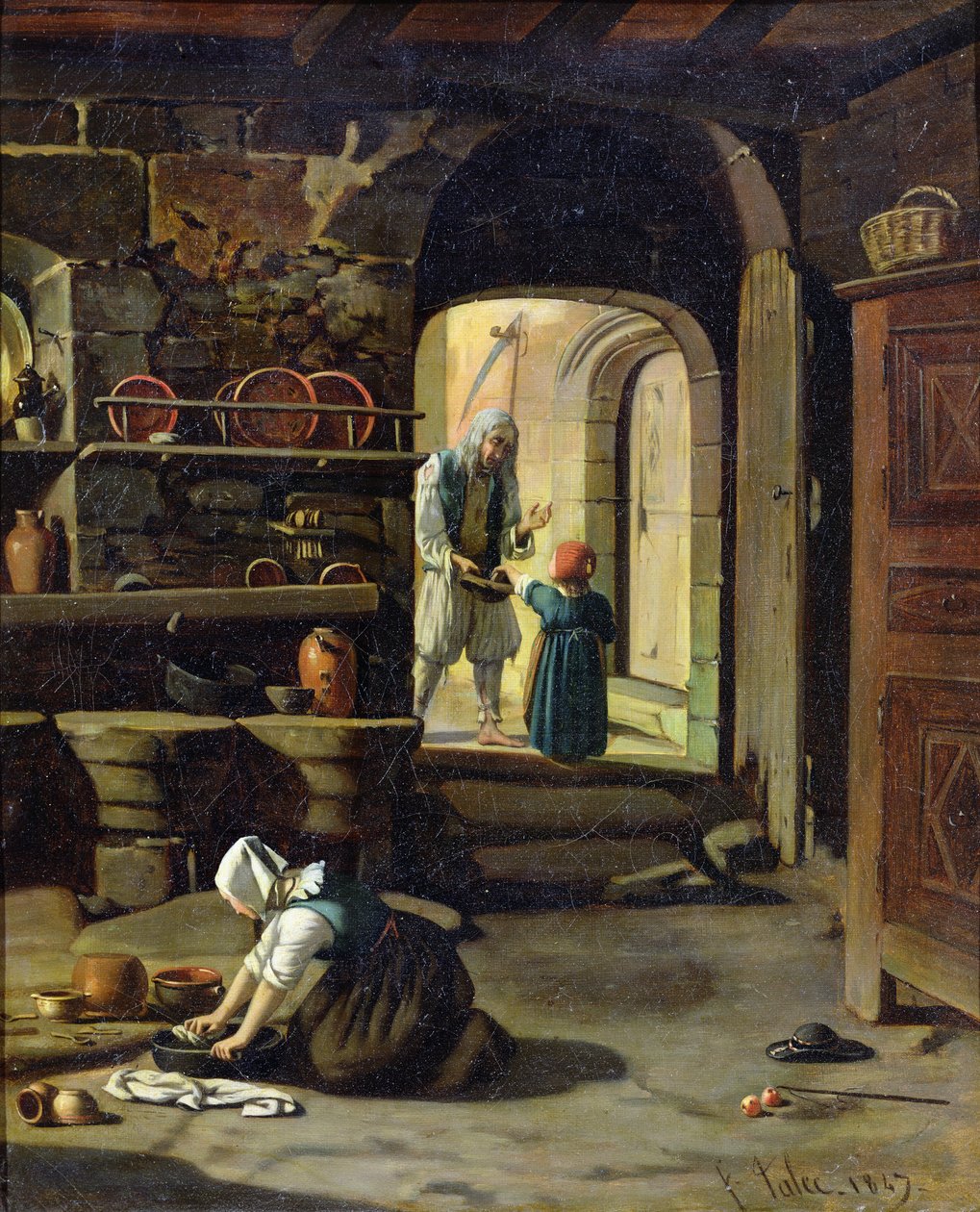 Żebrak, 1847 autorstwa Francois Talec