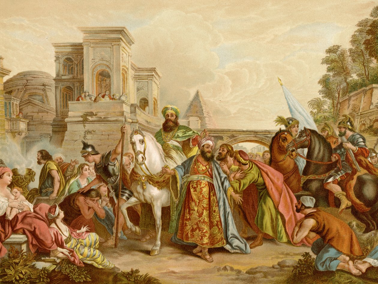 Triumf Mordechaja autorstwa Francois de after Troy