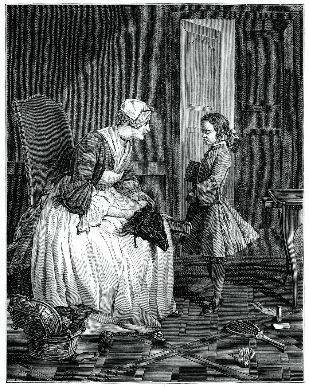 Guwernantka, 1739 1885. autorstwa Francois Bernard Lepicie