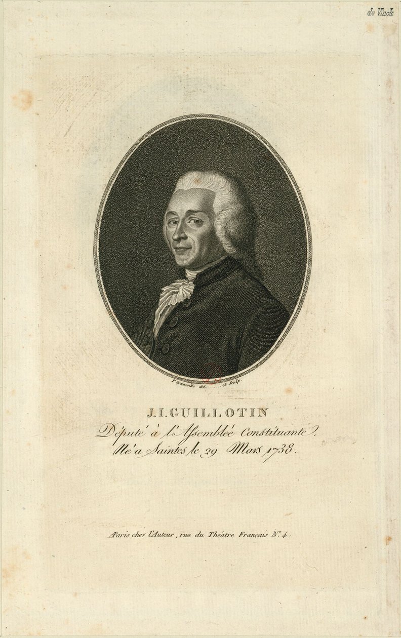 Portret Józefa-Ignacego Guillotina 1738-1814, 1796. autorstwa Francois Bonneville