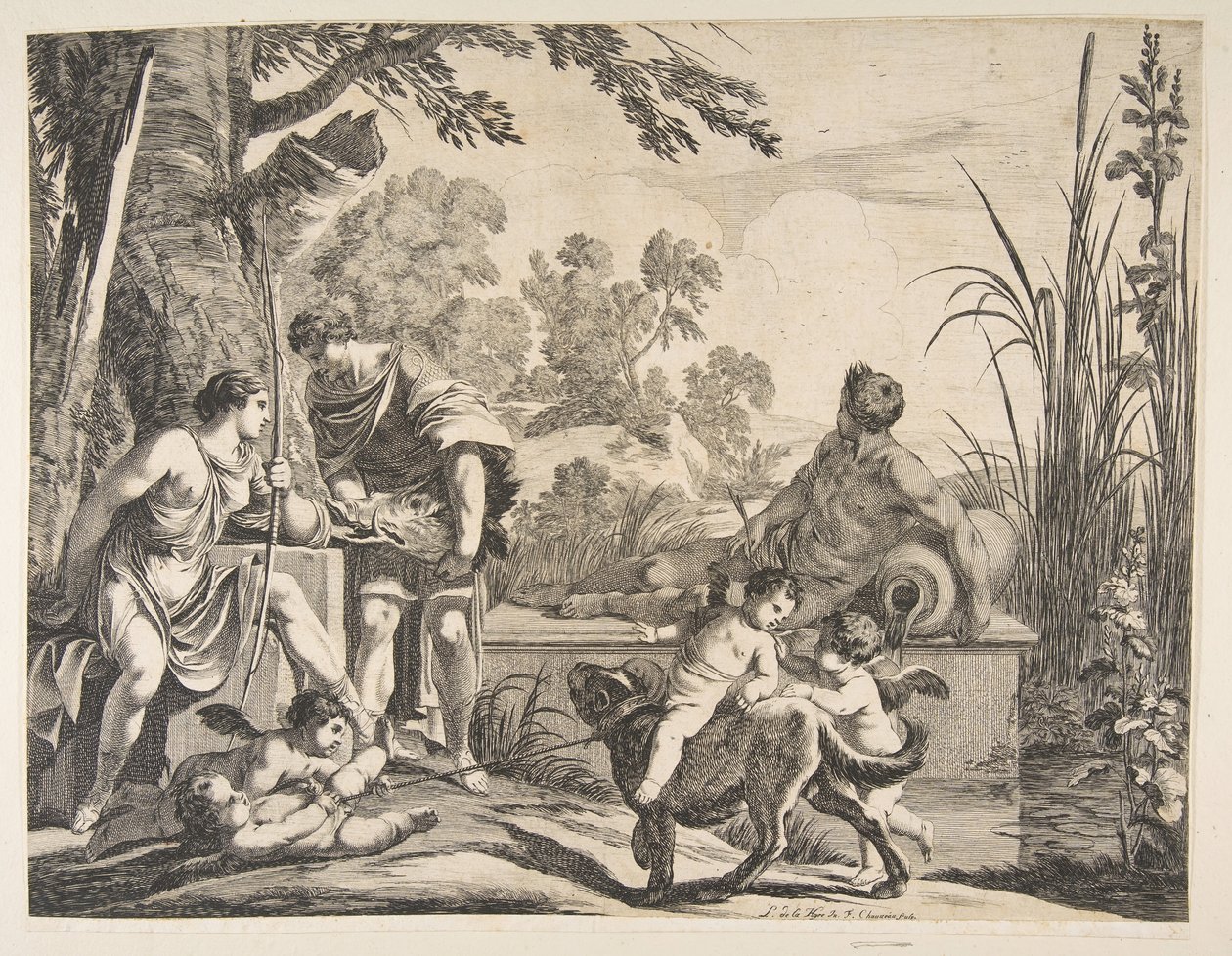 Meleager i Atalanta, 1643. autorstwa Francois Chauveau