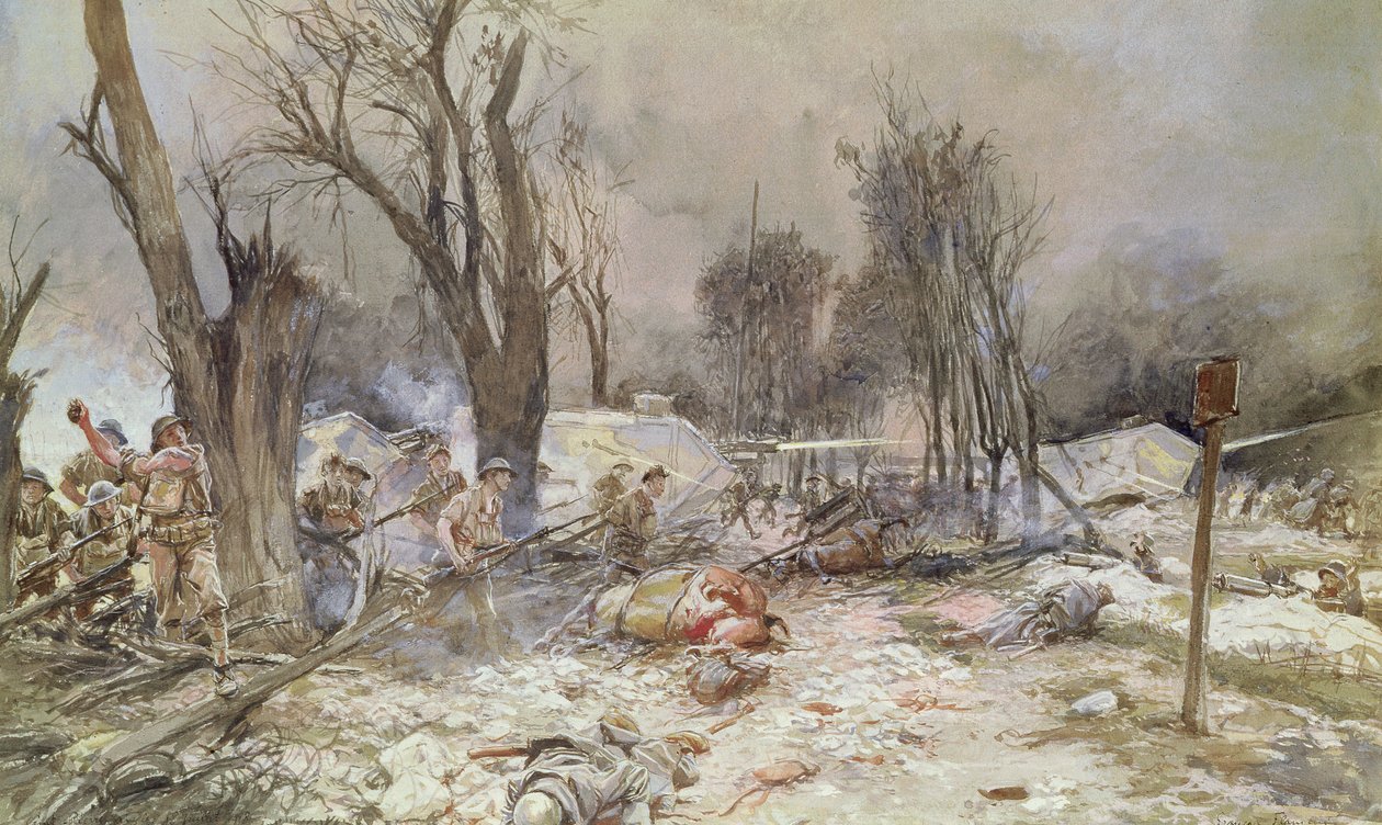 Ofensywa pod Saint-Pierre-Aigle, lipiec 1918 r. autorstwa Francois Flameng