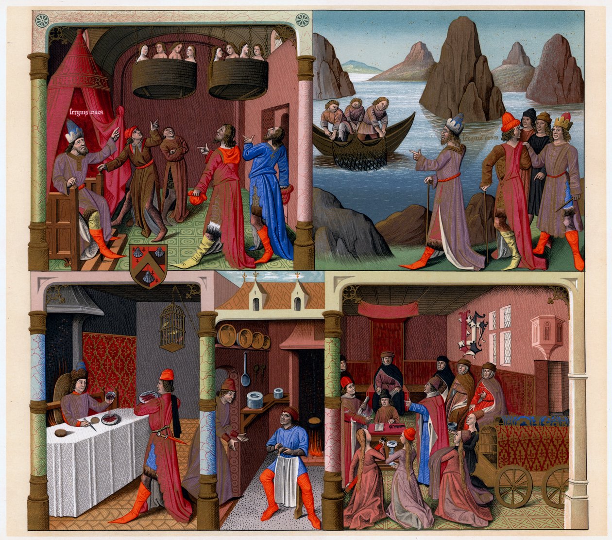 Sergiusz Orata i inni Rzymianie, 1473-1480. autorstwa Francois Fouquet