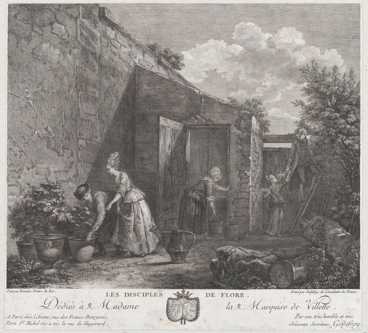 Uczniowie Flory, 1778. autorstwa Francois Godefroy