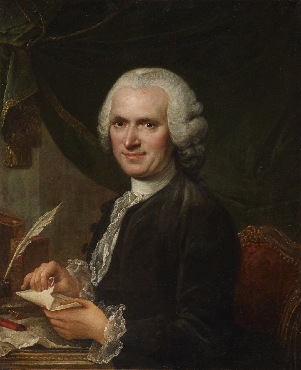 Portret Jean-Jacques Rousseau 1712-1778. autorstwa Francois Guérin