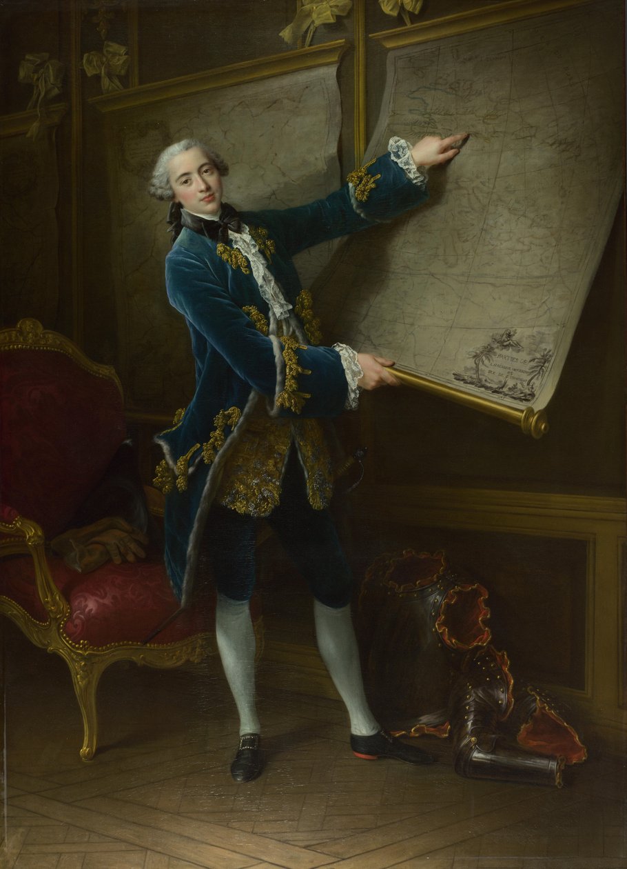 Hrabia de Vaudreuil, 1758 autorstwa Francois Hubert Drouais