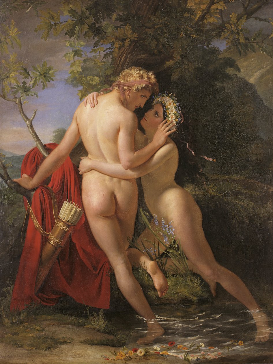 Nimfa Salmacis i Hermaphroditus autorstwa François Joseph Navez