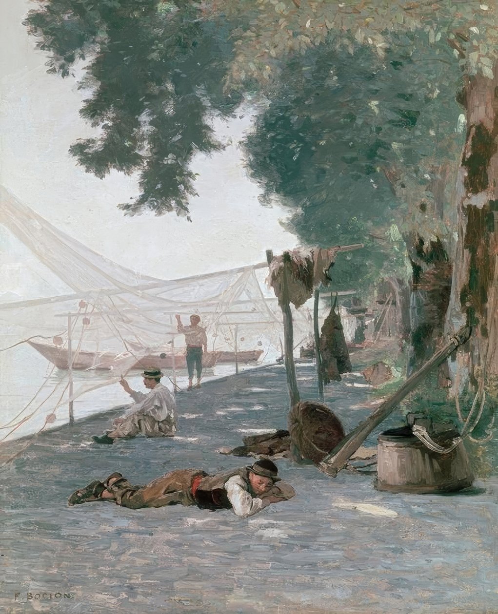 Sieci i rybacy autorstwa Francois Louis David Bocion