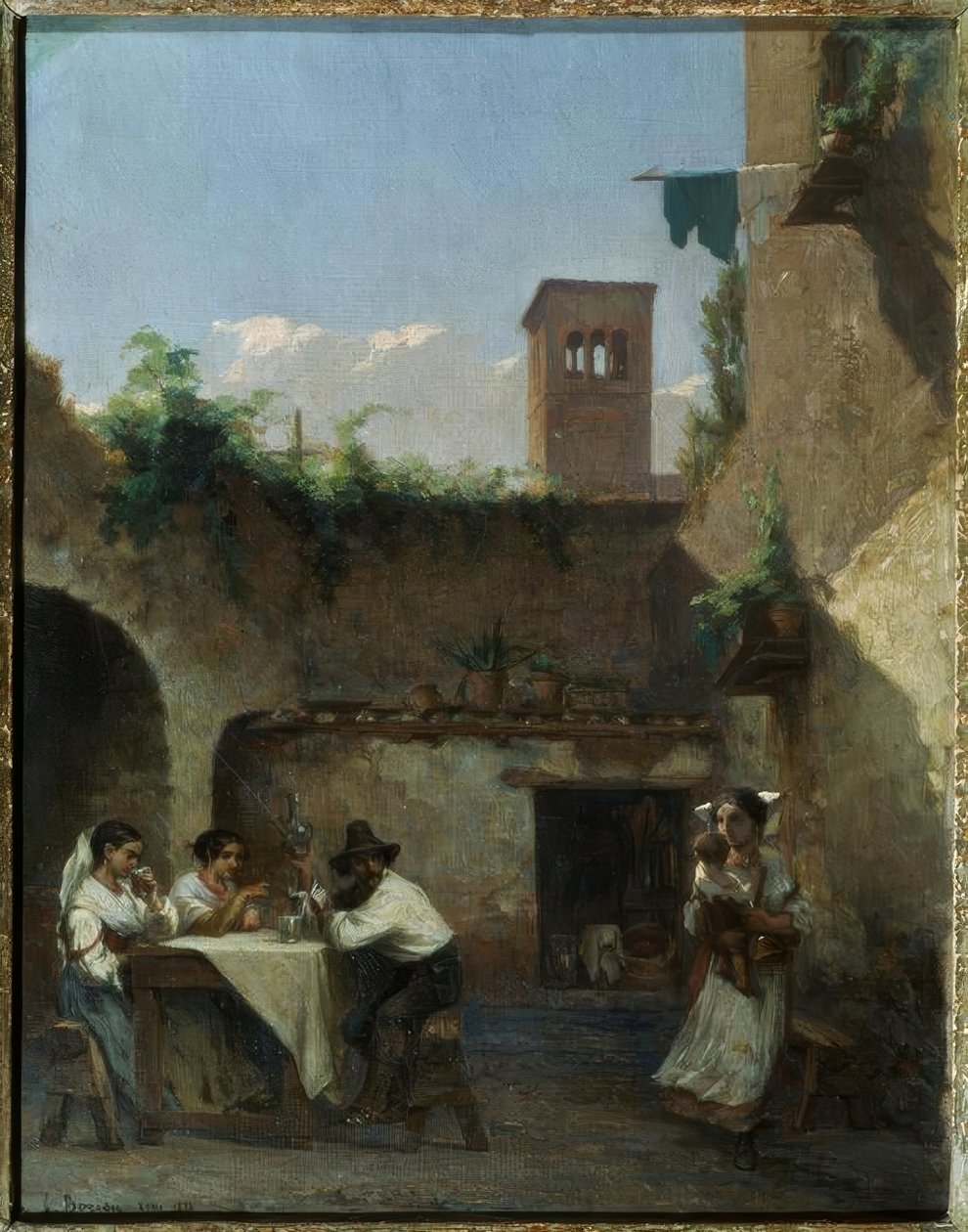 Rzym, tawerna autorstwa Francois Louis David Bocion
