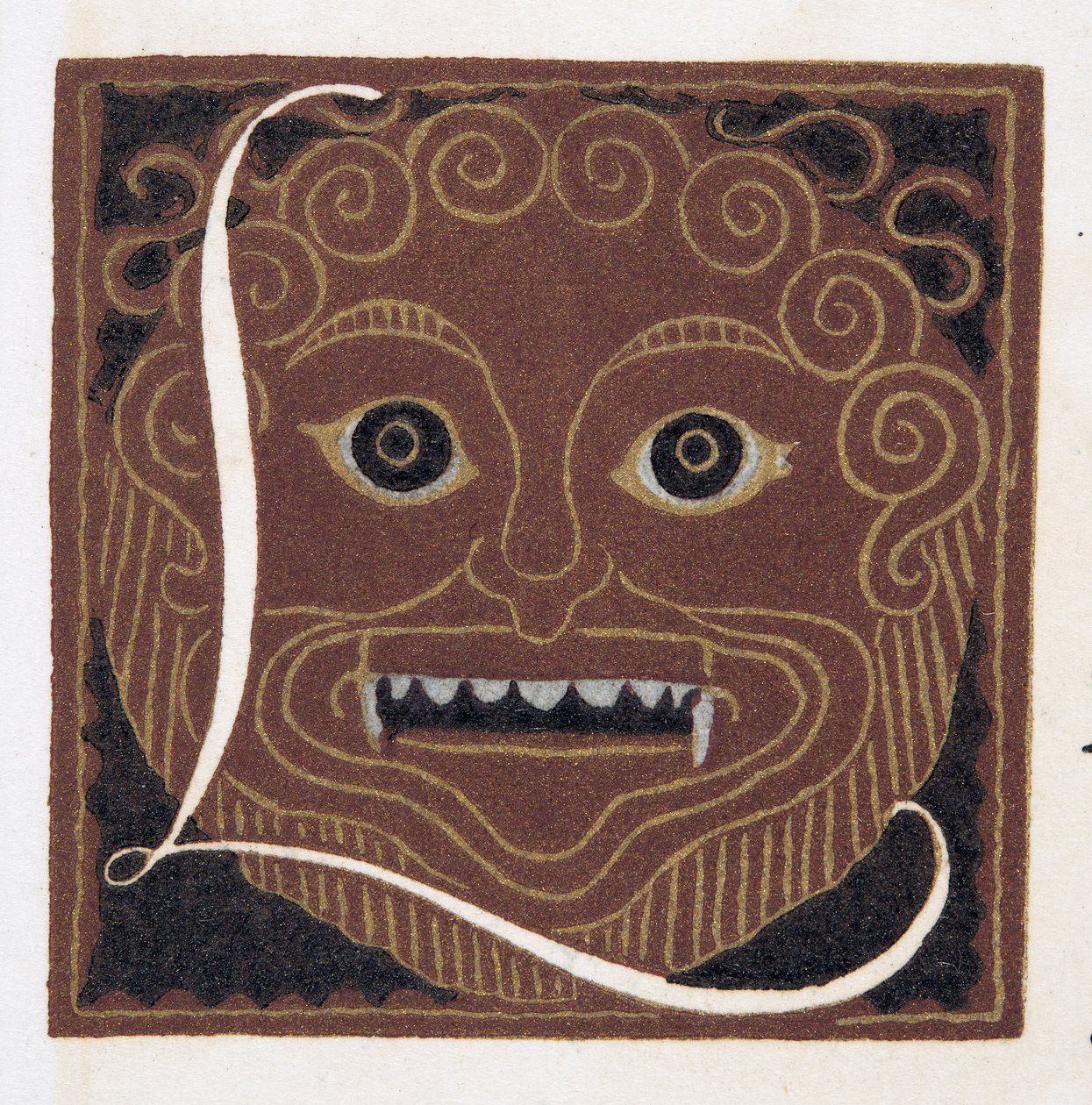 Maska na twarz, wyd. 1922 (odbitka szablonowa) autorstwa Francois Louis Schmied
