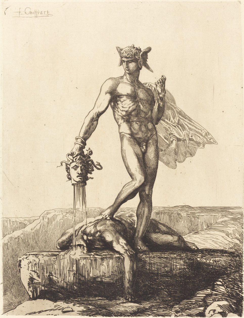 Perseusz autorstwa Francois Nicolas Chifflart